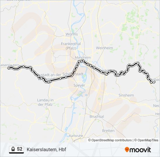 S2 Light Rail Line Map