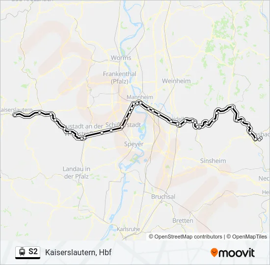 S2 Light Rail Line Map