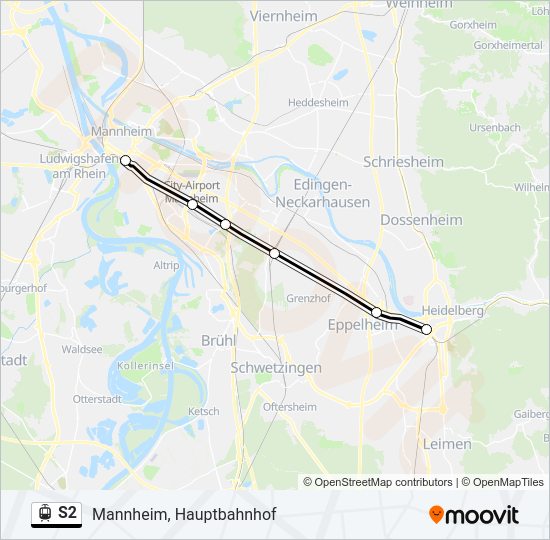 S2 Light Rail Line Map