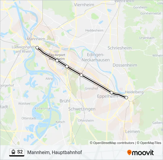 S2 Light Rail Line Map