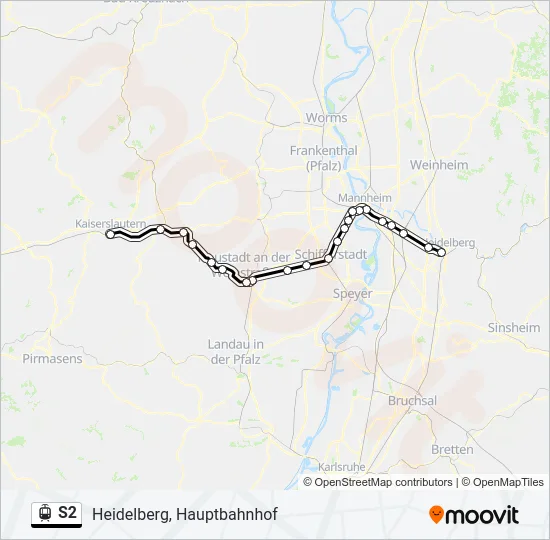 S2 Light Rail Line Map