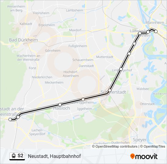 S2 Light Rail Line Map