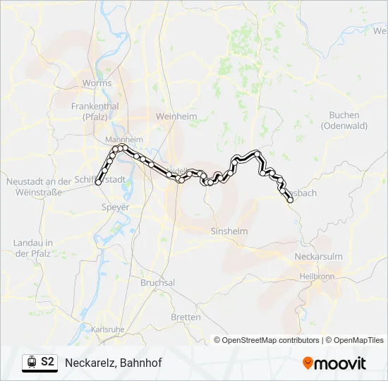 S2 Light Rail Line Map