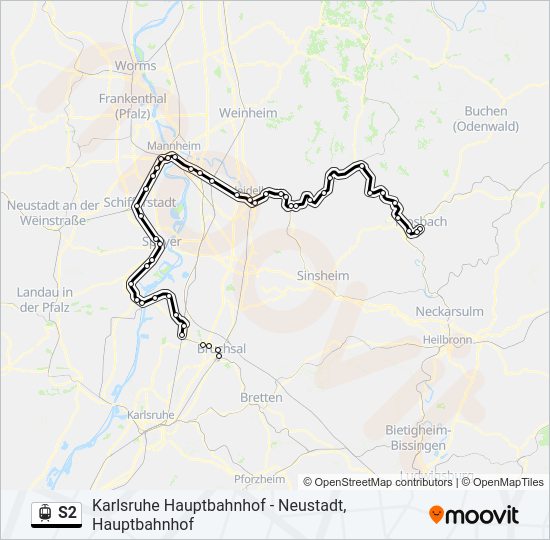 S2 Light Rail Line Map