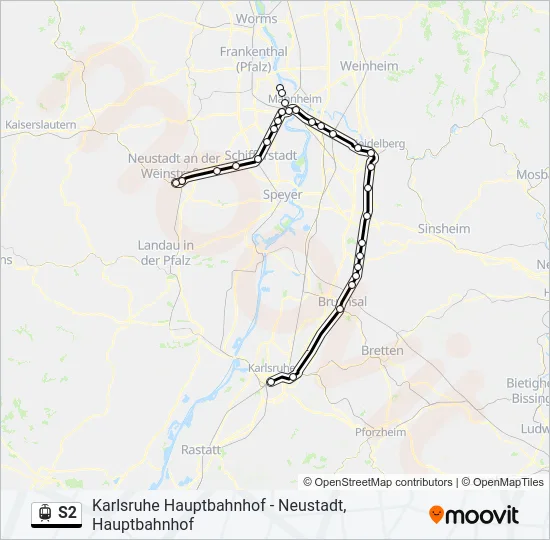 S2 Light Rail Line Map