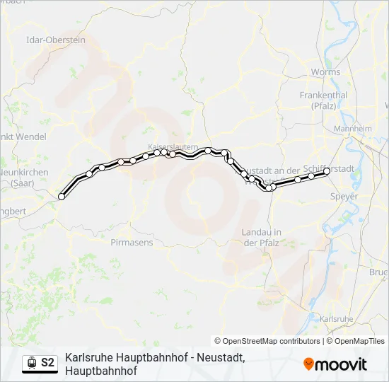 S2 Light Rail Line Map