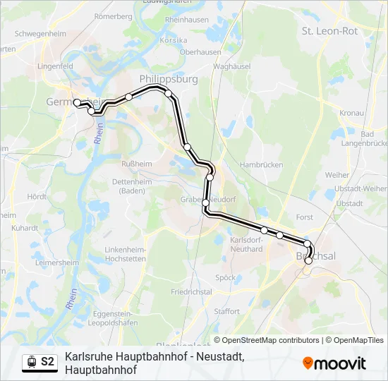 S2 Light Rail Line Map