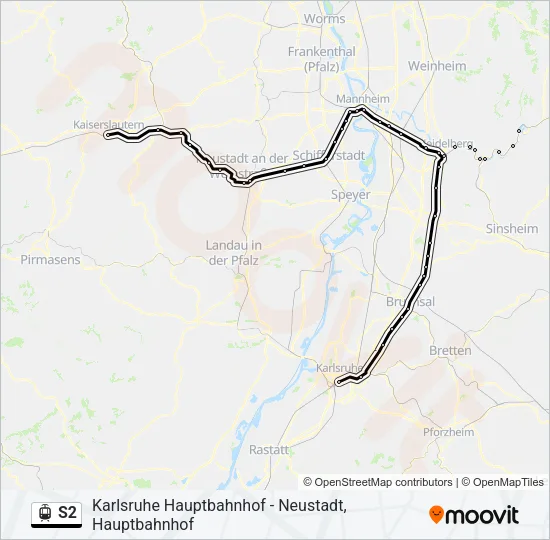 S2 Light Rail Line Map