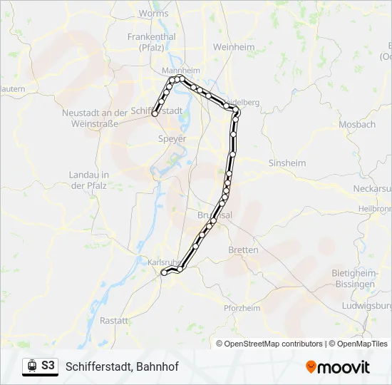 S3 Light Rail Line Map