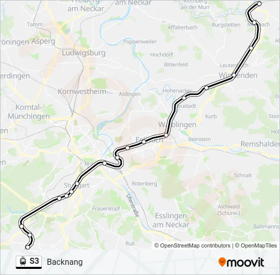 S3 Light Rail Line Map