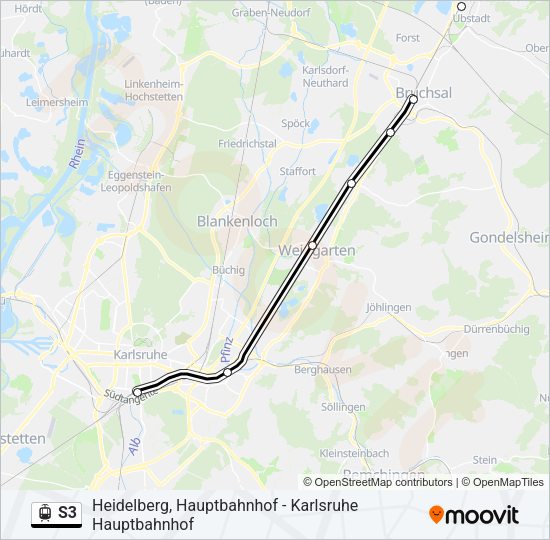 S3 Light Rail Line Map