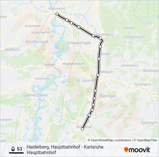 S3 Light Rail Line Map