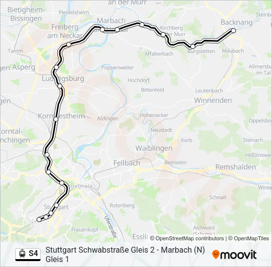 S4 Light Rail Line Map