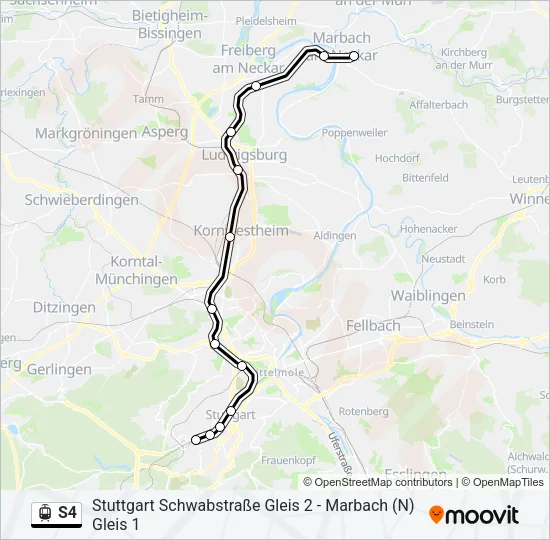 S4 Light Rail Line Map