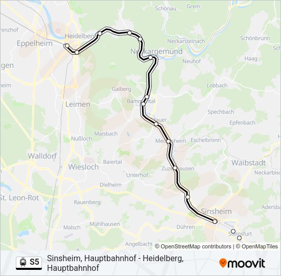 S5 Light Rail Line Map