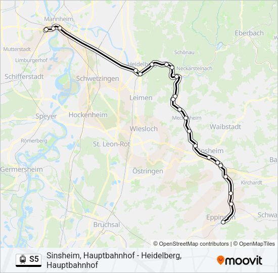 S5 Light Rail Line Map