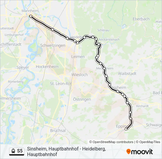 S5 Light Rail Line Map