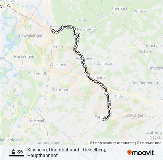 S5 light rail Line Map