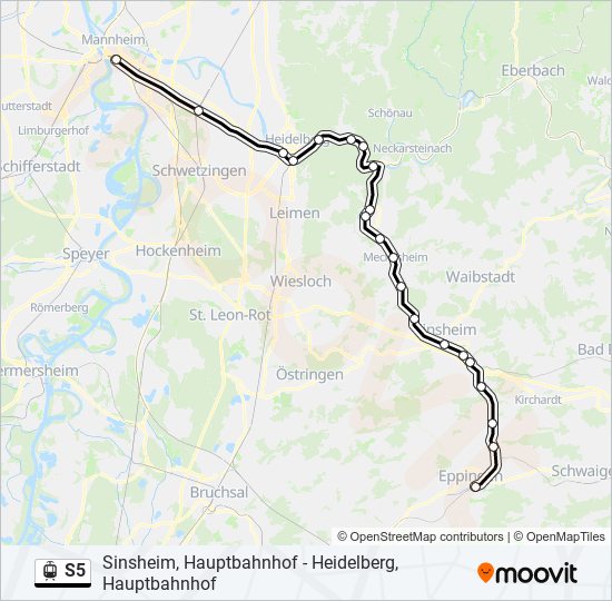 S5 light rail Line Map