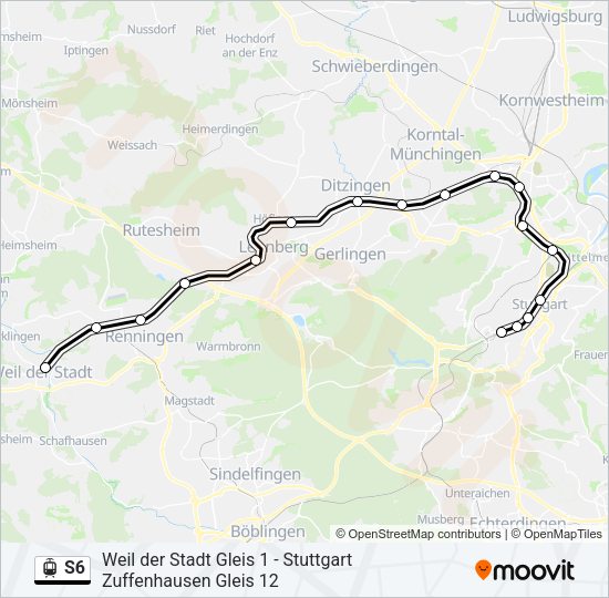 S6 Light Rail Line Map