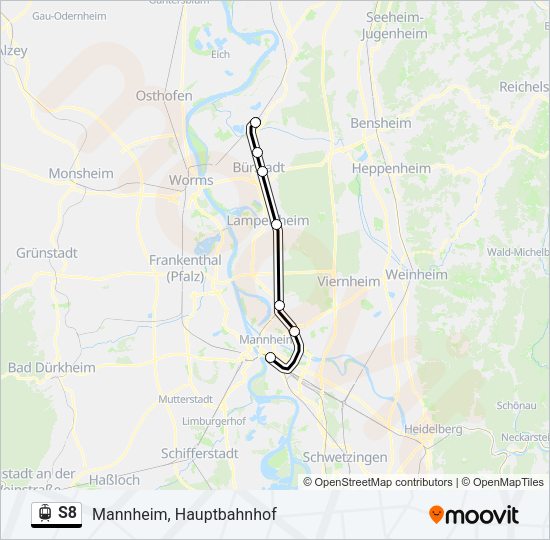 S8 Light Rail Line Map