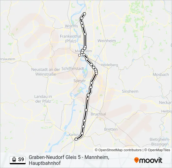 S9 Light Rail Line Map