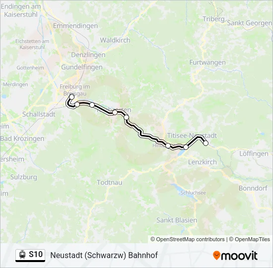 S10 Light Rail Line Map