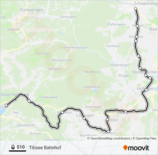 S10 Light Rail Line Map