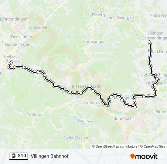 S10 Light Rail Line Map