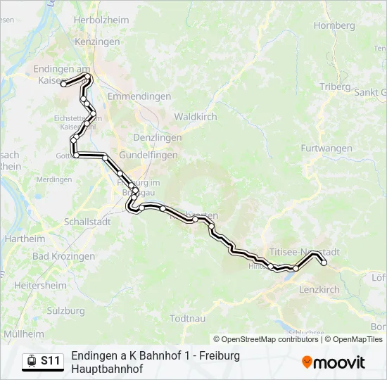 S11 Light Rail Line Map