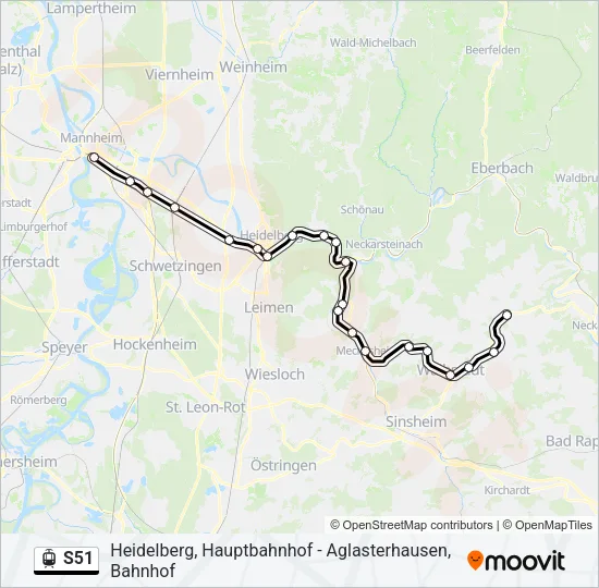S51 Light Rail Line Map