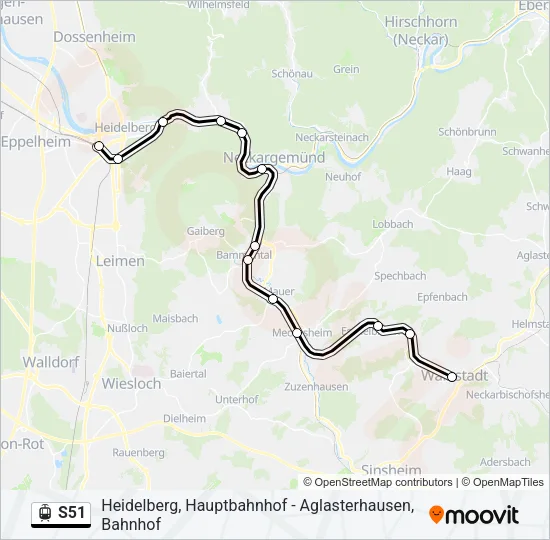 S51 Light Rail Line Map