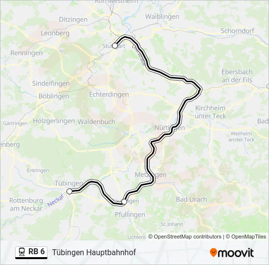RB 6 Train Line Map