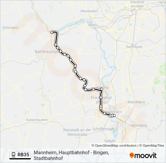 RB35 Train Line Map