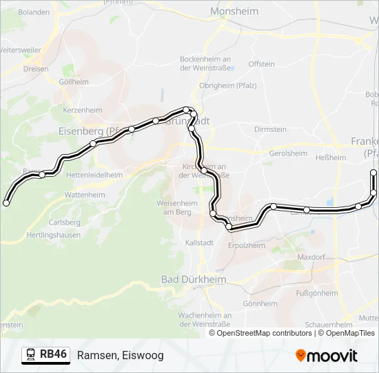 RB46 Train Line Map