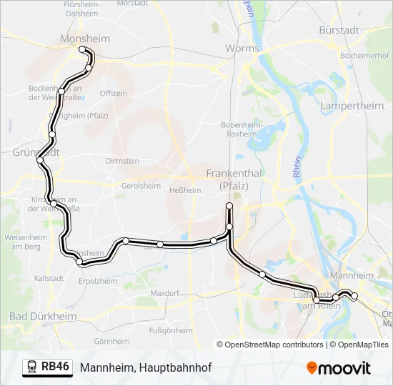 RB46 Train Line Map