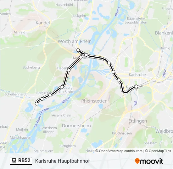 RB52 Train Line Map
