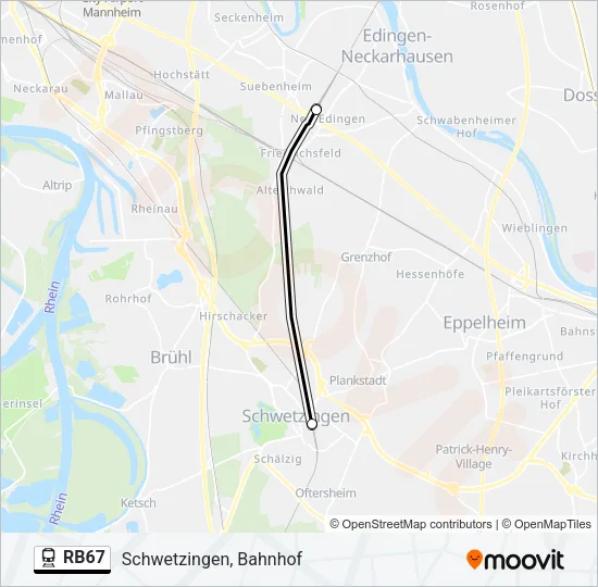 RB67 Train Line Map