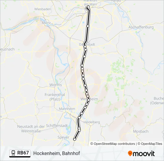 RB67 Train Line Map