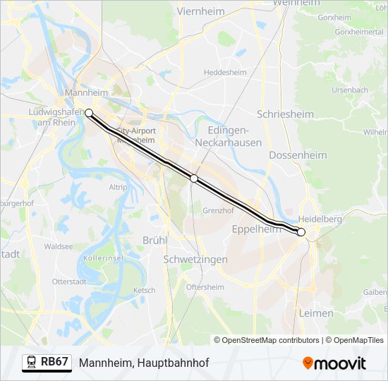 RB67 Train Line Map