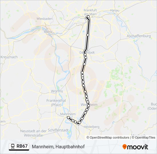 RB67 Train Line Map