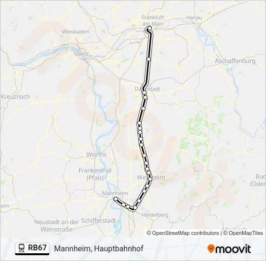 RB67 Train Line Map