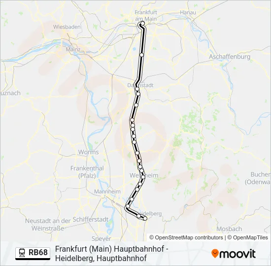 RB68 Train Line Map