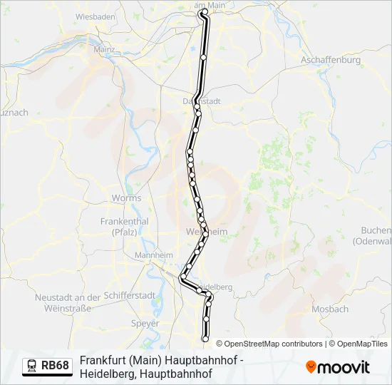 RB68 Train Line Map