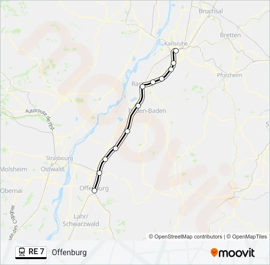 RE 7 Train Line Map