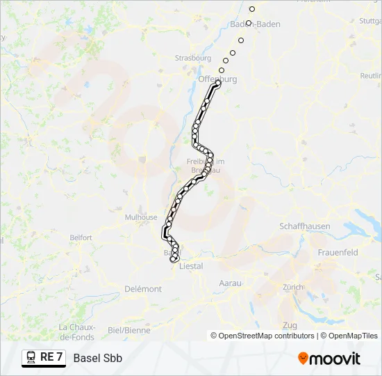 RE 7 Train Line Map
