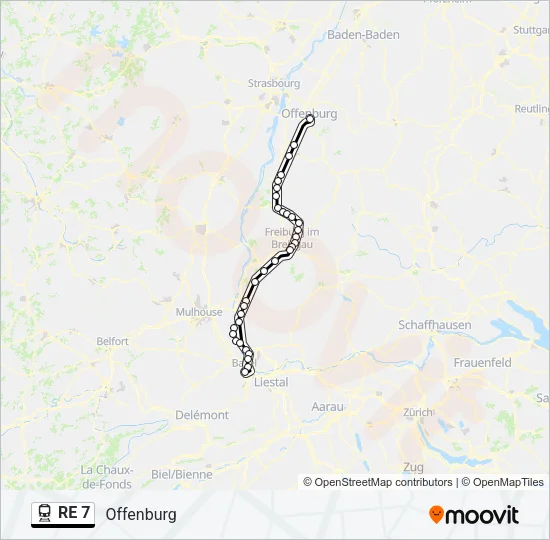 RE 7 Train Line Map