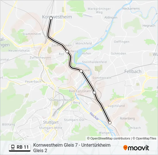 RB 11 Train Line Map
