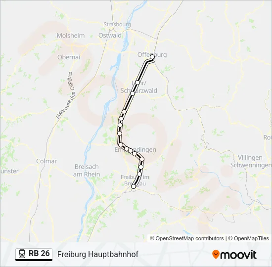 RB 26 Train Line Map