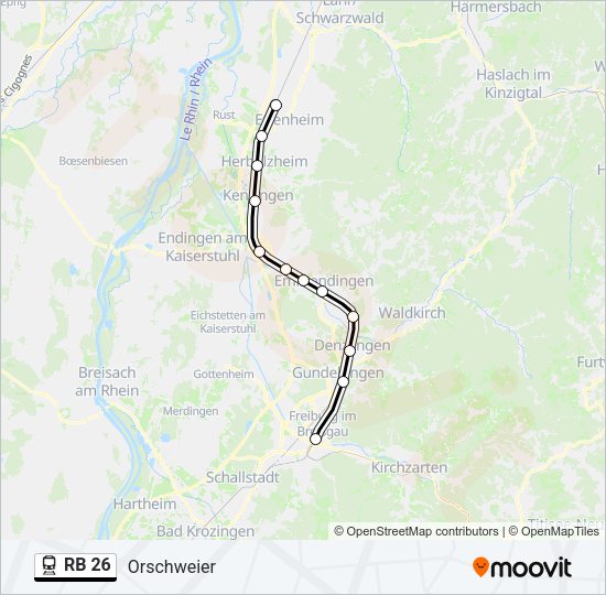 RB 26 Train Line Map